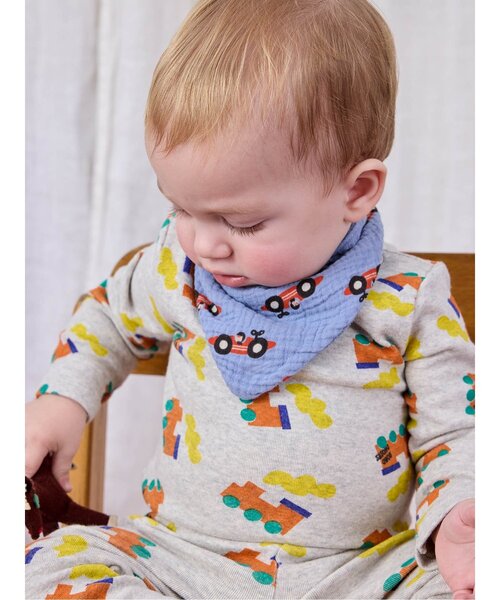 BOBO CHOSES（ボボショーズ）の「総柄Choo Chooボディースーツ【ベビー】（ロンパース・キッズ・ライトグレー・70/80）」の3枚目の写真