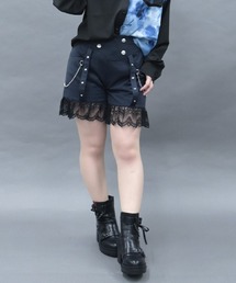 レースフリルショートパンツ