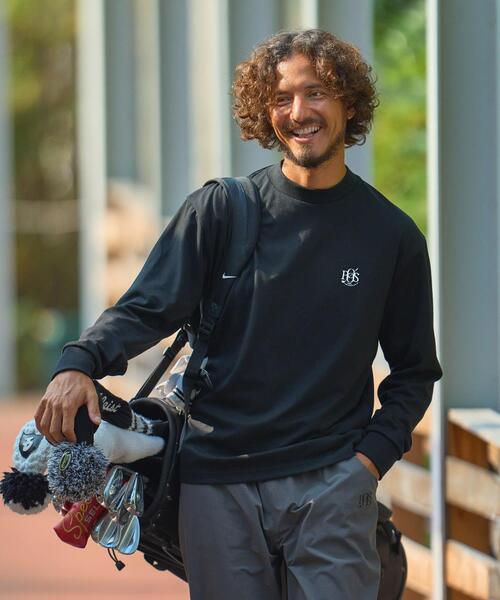 OOPS 機能付きモックネックロングTシャツ（Tシャツ/カットソー