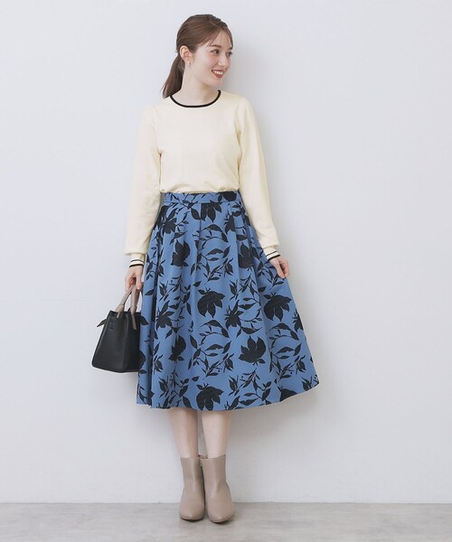 index(インデックス)の「バイカラーパフスリーブニット【洗濯機OK】(ニット/セーター・レディース・ホワイト系7/ブラック系4/ブラウン系その他5/ピンク系9/ベージュ系その他7・36/38/40/42)」の8枚目の写真