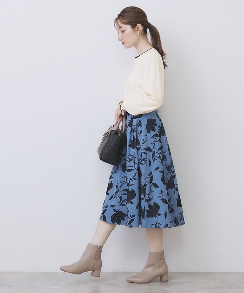 パフスリーブニット バイカラーパフスリーブニット【洗濯機OK】（2002530966