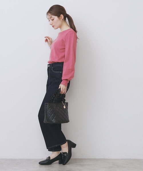 index(インデックス)の「バイカラーパフスリーブニット【洗濯機OK】(ニット/セーター・レディース・ホワイト系7/ブラック系4/ブラウン系その他5/ピンク系9/ベージュ系その他7・36/38/40/42)」の21枚目の写真