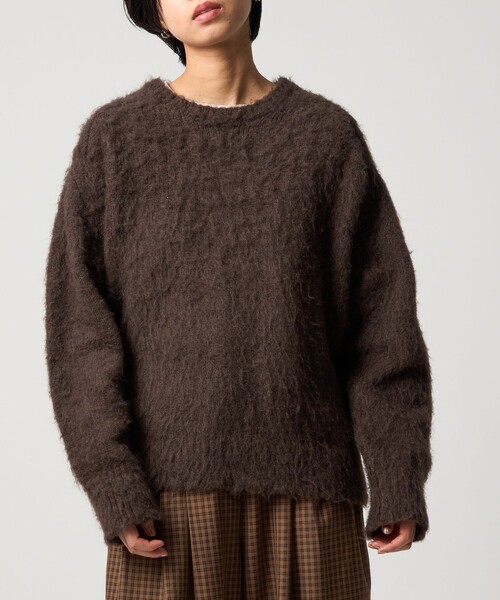 CITEN（シテン）の「＜CITEN＞エッセンシャルシャギーニット（ニット/セーター・レディース・ブラウン系/コバルトブルー/グレー系/レッド/イエロー・FREE）」の2枚目の写真