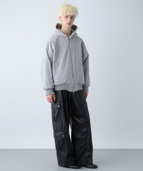 HARE（ハレ）の「リバーシブルファーフードブルゾン(HARE)（ブルゾン・メンズ・グレー/ブラック・SMALL/MEDIUM）」の8枚目の写真