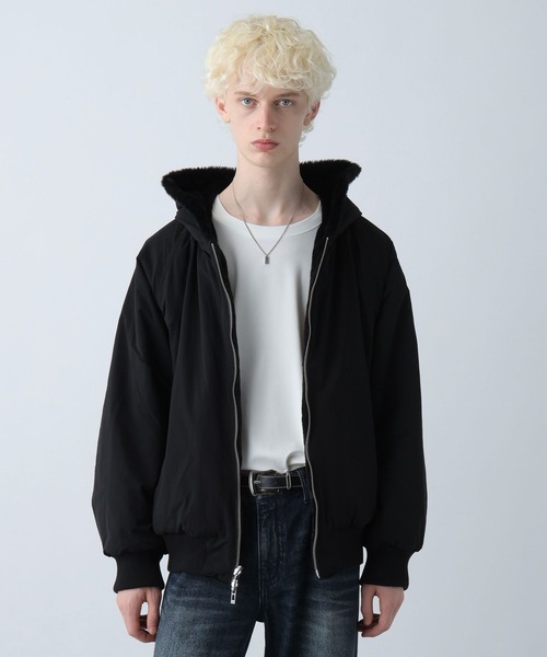 HARE（ハレ）の「リバーシブルファーフードブルゾン(HARE)（ブルゾン・メンズ・グレー/ブラック・SMALL/MEDIUM）」の11枚目の写真