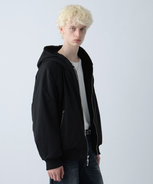 HARE（ハレ）の「リバーシブルファーフードブルゾン(HARE)（ブルゾン・メンズ・グレー/ブラック・SMALL/MEDIUM）」の13枚目の写真