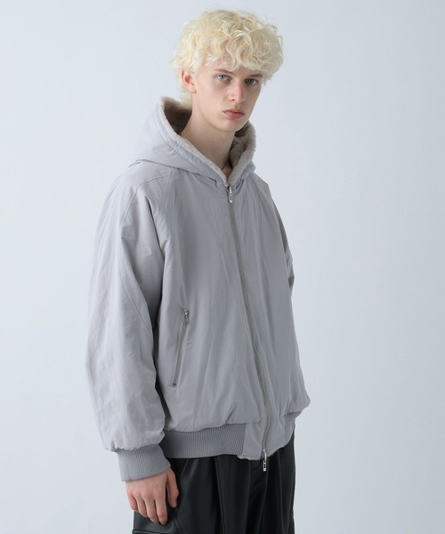 HARE（ハレ）の「リバーシブルファーフードブルゾン(HARE)（ブルゾン・メンズ・グレー/ブラック・SMALL/MEDIUM）」の17枚目の写真