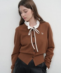 GENERAL IDEA（ジェネラルアイデア）の「【GENERAL IDEA】ロゴ入りラウンドネック長袖カーディガン / ESSENTIAL CREW NECK CARDIGAN（カーディガン/ボレロ）」