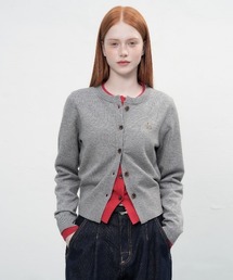 GENERAL IDEA | essential crew neck cardigan ロゴ入りラウンドネック長袖カーディガン(カーディガン/ボレロ)