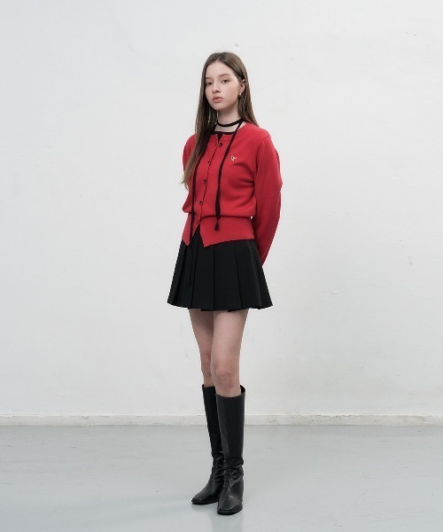 【GENERAL IDEA】ロゴ入りラウンドネック長袖カーディガン / ESSENTIAL CREW NECK CARDIGAN(カーディガン/ボレロ)|GENERAL IDEA(ジェネラルアイデア)