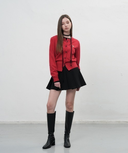 【GENERAL IDEA】ロゴ入りラウンドネック長袖カーディガン / ESSENTIAL CREW NECK CARDIGAN(カーディガン/ボレロ)|GENERAL IDEA(ジェネラルアイデア)