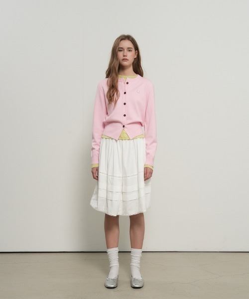 【GENERAL IDEA】ロゴ入りラウンドネック長袖カーディガン / ESSENTIAL CREW NECK CARDIGAN(カーディガン/ボレロ)|GENERAL IDEA(ジェネラルアイデア)