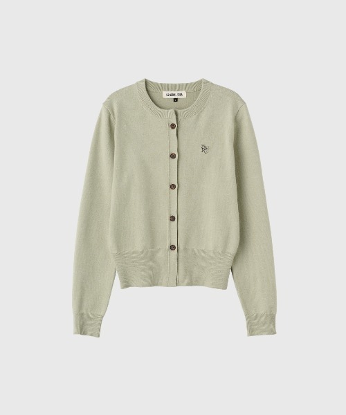 【GENERAL IDEA】ロゴ入りラウンドネック長袖カーディガン / ESSENTIAL CREW NECK CARDIGAN(カーディガン/ボレロ)|GENERAL IDEA(ジェネラルアイデア)