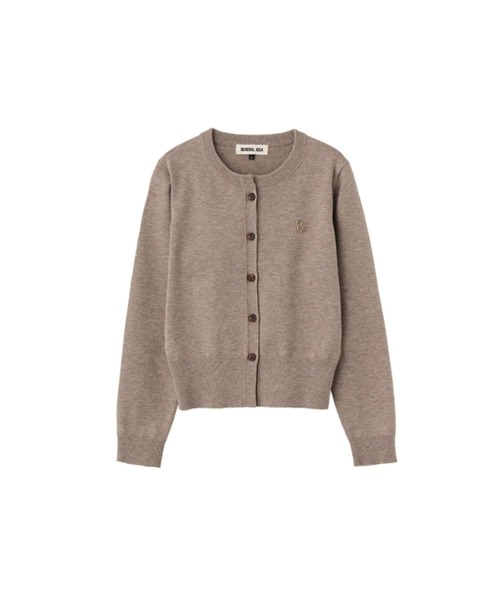 【GENERAL IDEA】ロゴ入りラウンドネック長袖カーディガン / ESSENTIAL CREW NECK CARDIGAN(カーディガン/ボレロ)|GENERAL IDEA(ジェネラルアイデア)