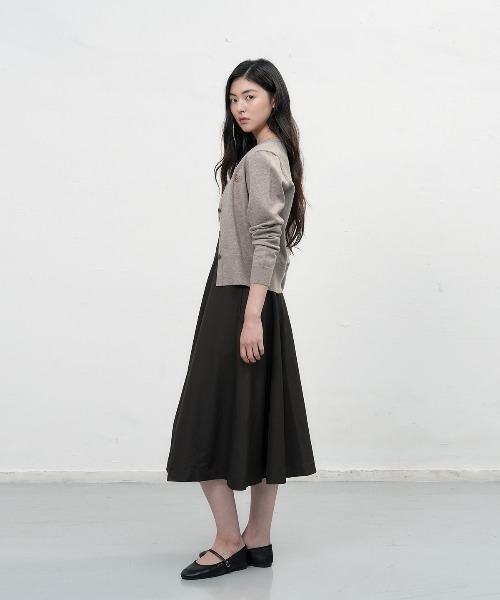 【GENERAL IDEA】ロゴ入りラウンドネック長袖カーディガン / ESSENTIAL CREW NECK CARDIGAN(カーディガン/ボレロ)|GENERAL IDEA(ジェネラルアイデア)