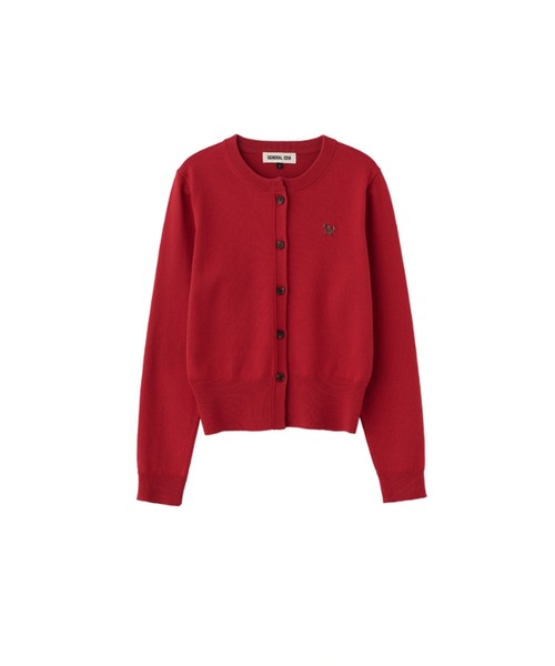 【GENERAL IDEA】ロゴ入りラウンドネック長袖カーディガン / ESSENTIAL CREW NECK CARDIGAN(カーディガン/ボレロ)|GENERAL IDEA(ジェネラルアイデア)