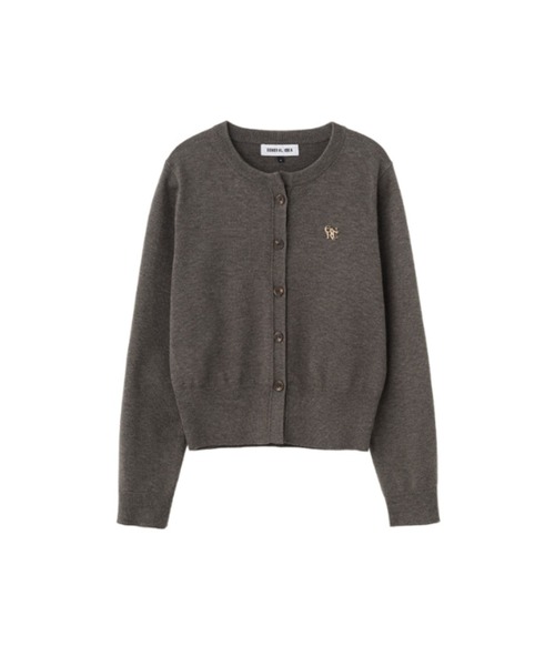 【GENERAL IDEA】ロゴ入りラウンドネック長袖カーディガン / ESSENTIAL CREW NECK CARDIGAN(カーディガン/ボレロ)|GENERAL IDEA(ジェネラルアイデア)