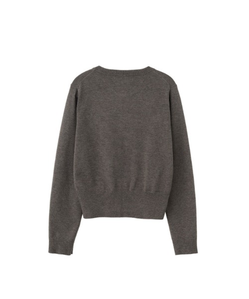 【GENERAL IDEA】ロゴ入りラウンドネック長袖カーディガン / ESSENTIAL CREW NECK CARDIGAN(カーディガン/ボレロ)|GENERAL IDEA(ジェネラルアイデア)