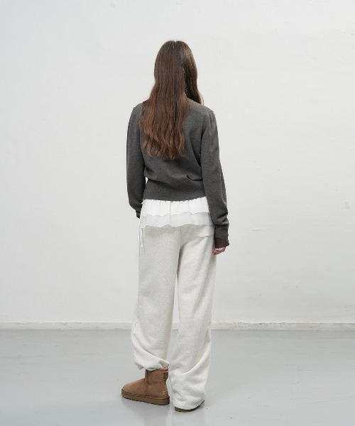 【GENERAL IDEA】ロゴ入りラウンドネック長袖カーディガン / ESSENTIAL CREW NECK CARDIGAN(カーディガン/ボレロ)|GENERAL IDEA(ジェネラルアイデア)