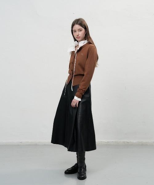 【GENERAL IDEA】ロゴ入りラウンドネック長袖カーディガン / ESSENTIAL CREW NECK CARDIGAN(カーディガン/ボレロ)|GENERAL IDEA(ジェネラルアイデア)