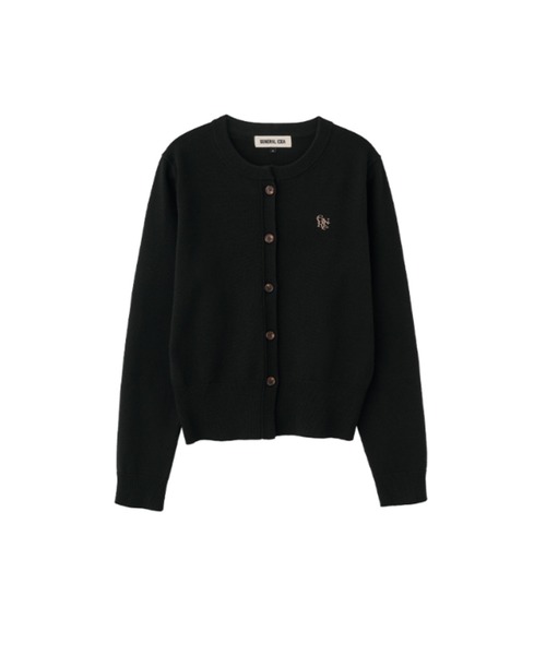 【GENERAL IDEA】ロゴ入りラウンドネック長袖カーディガン / ESSENTIAL CREW NECK CARDIGAN(カーディガン/ボレロ)|GENERAL IDEA(ジェネラルアイデア)