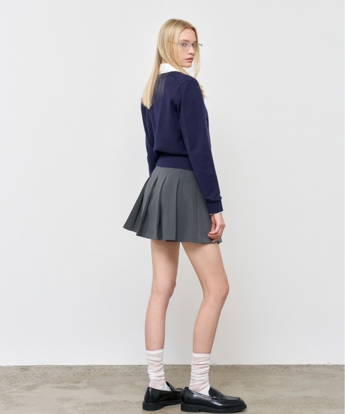 【GENERAL IDEA】ロゴ入りラウンドネック長袖カーディガン / ESSENTIAL CREW NECK CARDIGAN(カーディガン/ボレロ)|GENERAL IDEA(ジェネラルアイデア)