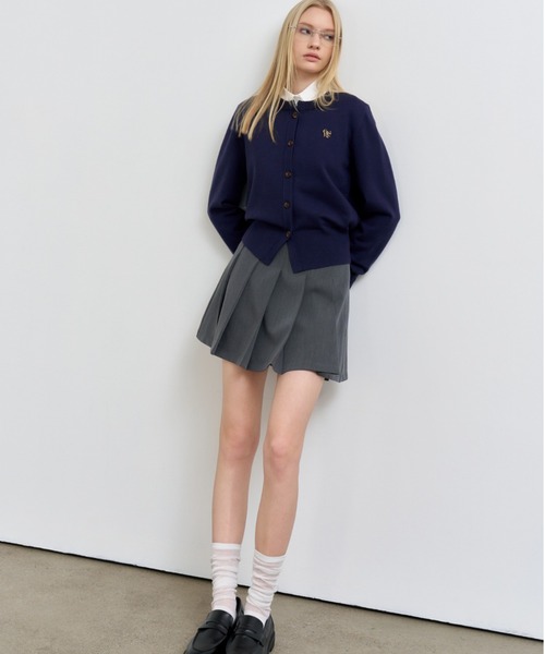 【GENERAL IDEA】ロゴ入りラウンドネック長袖カーディガン / ESSENTIAL CREW NECK CARDIGAN(カーディガン/ボレロ)|GENERAL IDEA(ジェネラルアイデア)