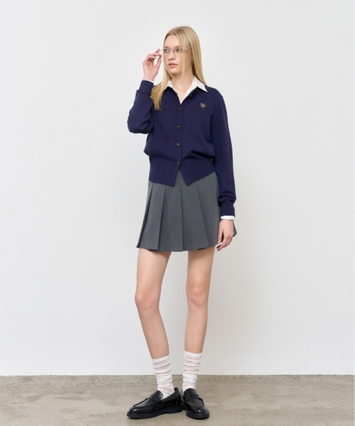 【GENERAL IDEA】ロゴ入りラウンドネック長袖カーディガン / ESSENTIAL CREW NECK CARDIGAN(カーディガン/ボレロ)|GENERAL IDEA(ジェネラルアイデア)