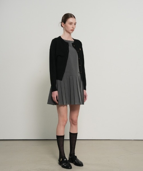 【GENERAL IDEA】ロゴ入りラウンドネック長袖カーディガン / ESSENTIAL CREW NECK CARDIGAN(カーディガン/ボレロ)|GENERAL IDEA(ジェネラルアイデア)