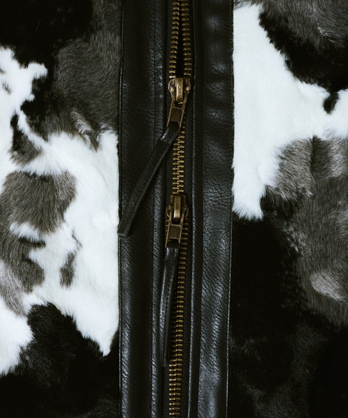 Camphor wood（カンファーウッド）の「faux haircalf leather jacket / フェイクハラコレザージャケット（その他アウター・メンズ・ブラウン系/ブラック系・MEDIUM/LARGE）」の5枚目の写真