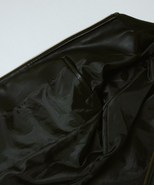 Camphor wood フェイクハラコレザージャケット faux haircalf leather jacket / フェイクハラコレザージャケット