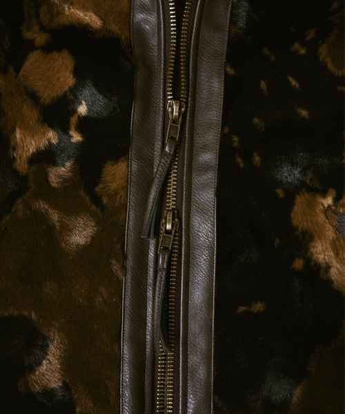 Camphor wood（カンファーウッド）の「faux haircalf leather jacket / フェイクハラコレザージャケット（その他アウター・メンズ・ブラウン系/ブラック系・MEDIUM/LARGE）」の15枚目の写真