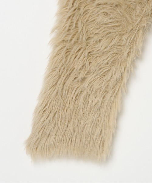 HELIOPOLE（エリオポール）の「FUR KNIT CARDIGAN（カーディガン/ボレロ・レディース・ベージュ/グレー・38）」の7枚目の写真