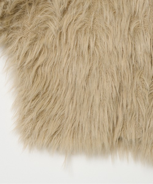 HELIOPOLE（エリオポール）の「FUR KNIT CARDIGAN（カーディガン/ボレロ・レディース・ベージュ/グレー・38）」の8枚目の写真