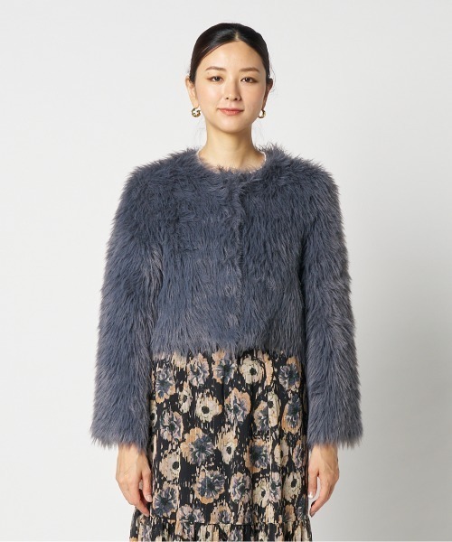 HELIOPOLE（エリオポール）の「FUR KNIT CARDIGAN（カーディガン/ボレロ・レディース・ベージュ/グレー・38）」の11枚目の写真