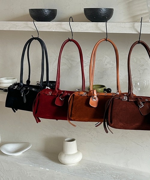 HOOK(フック)の「HOOK for girls ベルトデザイン レザールックバッグ 細長シルエット トレンドショルダー(ハンドバッグ・レディース・チョコ/ブラック/ワインレッド/ブラウン・FREE)」の16枚目の写真