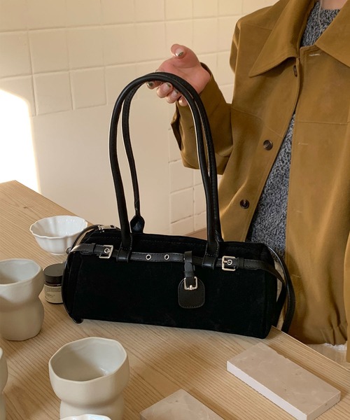 HOOK(フック)の「HOOK for girls ベルトデザイン レザールックバッグ 細長シルエット トレンドショルダー(ハンドバッグ・レディース・チョコ/ブラック/ワインレッド/ブラウン・FREE)」の9枚目の写真