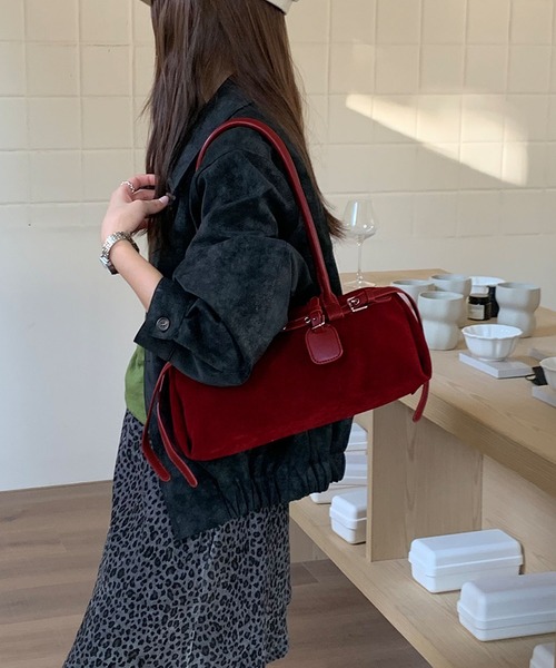 HOOK(フック)の「HOOK for girls ベルトデザイン レザールックバッグ 細長シルエット トレンドショルダー(ハンドバッグ・レディース・チョコ/ブラック/ワインレッド/ブラウン・FREE)」の12枚目の写真