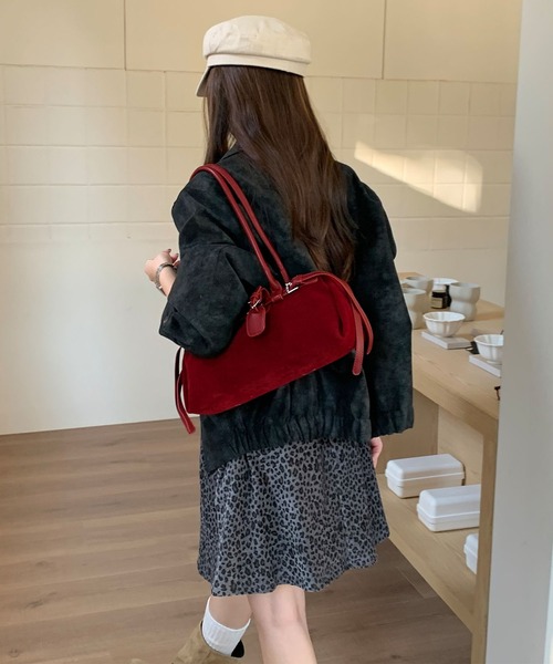 HOOK(フック)の「HOOK for girls ベルトデザイン レザールックバッグ 細長シルエット トレンドショルダー(ハンドバッグ・レディース・チョコ/ブラック/ワインレッド/ブラウン・FREE)」の13枚目の写真
