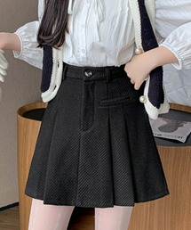 dream in the cradle（ドリームインザクレイドル）の「幅広プリーツ ヘリンボーンミニスカート（スカート・レディース）」