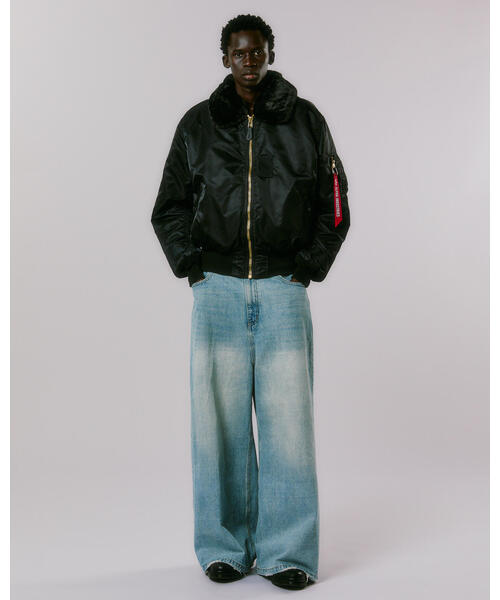 Alpha Industries（アルファインダストリーズ）の「Alpha Industries/アルファインダストリーズ/ALPHA B-15 FLIGHT JACKET/B-15 フライトジャケット（ミリタリージャケット・メンズ・ネイビー/その他10/ブラック・L/M/S/2XL/XL）」の7枚目の写真