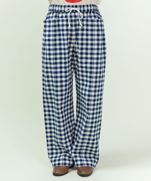 PAR ICI（パーリッシィ）の「先染めコットンネップ easyパンツ(セットアップ対応)（その他パンツ・レディース・ブルー系その他/ネイビー/ブラック系その他・FREE）」の12枚目の写真