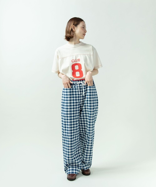 PAR ICI（パーリッシィ）の「先染めコットンネップ easyパンツ(セットアップ対応)（その他パンツ・レディース・ブルー系その他/ネイビー/ブラック系その他・FREE）」の4枚目の写真