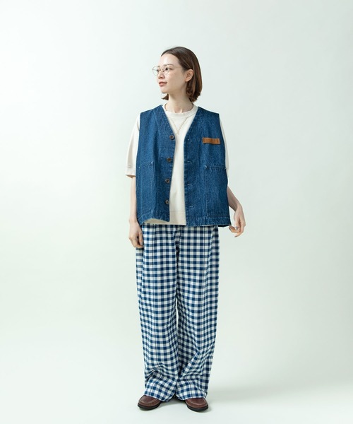 PAR ICI（パーリッシィ）の「先染めコットンネップ easyパンツ(セットアップ対応)（その他パンツ・レディース・ブルー系その他/ネイビー/ブラック系その他・FREE）」の7枚目の写真