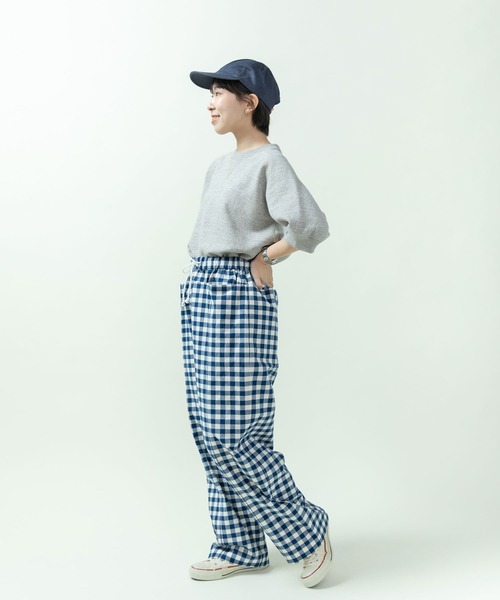 PAR ICI（パーリッシィ）の「先染めコットンネップ easyパンツ(セットアップ対応)（その他パンツ・レディース・ブルー系その他/ネイビー/ブラック系その他・FREE）」の9枚目の写真