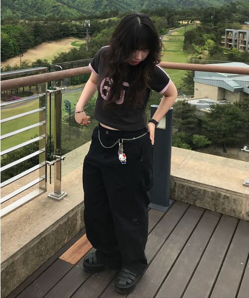 LMR(エルエムアール)の「シンボル刺繍ロゴカーペンターパンツBLACK(その他パンツ・レディース・ブラック・MEDIUM/LARGE)」の3枚目の写真