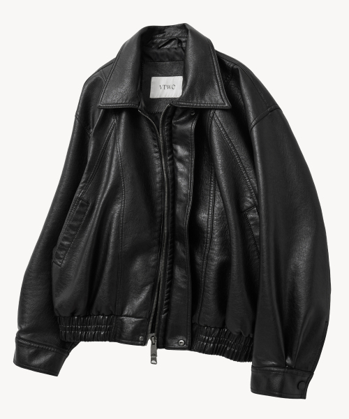 セール】8268 ウォッシュドレザー ビンテージジャケット (ブラック