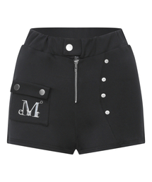 アベリン メタルロゴリベットポイントポケットショートパンツ