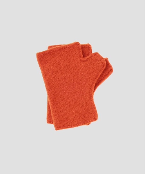 MHL.（エムエイチエル）の「FELTED DRY WOOL（手袋・レディース・ダークブラウン/オフホワイト/オレンジ・FREE）」の3枚目の写真