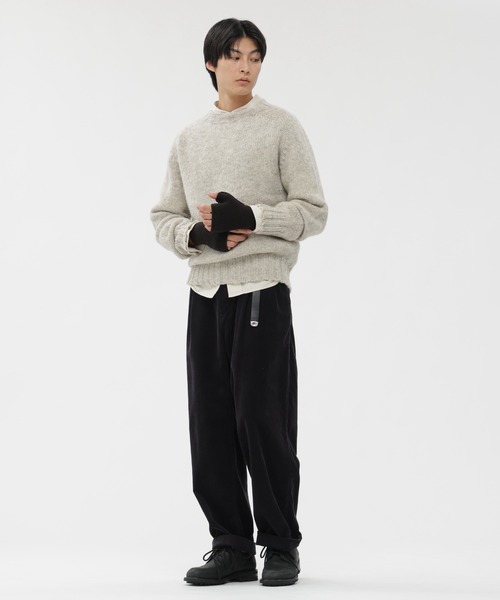 MHL.（エムエイチエル）の「FELTED DRY WOOL（手袋・レディース・ダークブラウン/オフホワイト/オレンジ・FREE）」の11枚目の写真